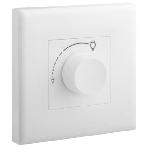 ELOE - 1 GANG UNIVERSAL 200W LED 300W INCANDESC ROTARY DIMMER - WHITE