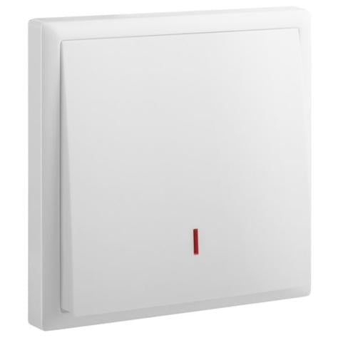ELOE - 1 GANG 20A DOUBLE POLE SWITCH + NEON + TWO EARTH - WHITE