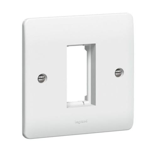 SYNERGY - CARRIER PLATE - FOR 1 MOSAIC MODULE - 1 GANG - WHITE