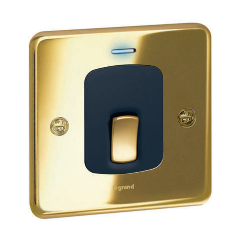 SYNERGY AUTHENTIC - DOUBLE POLE SWITCH WITH BLUE LED POWER INDICATOR - 20A