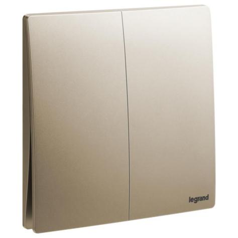 MALLIA SENSES - 2 GANG 1 WAY SWITCH 16AX - DARK BRONZE