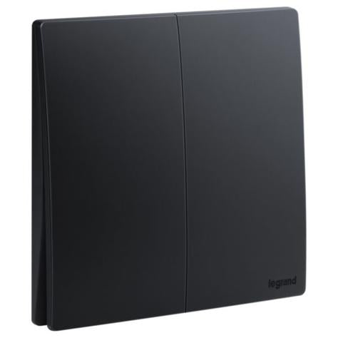MALLIA SENSES - 2 GANG 1 WAY SWITCH 16AX - MATT BLACK
