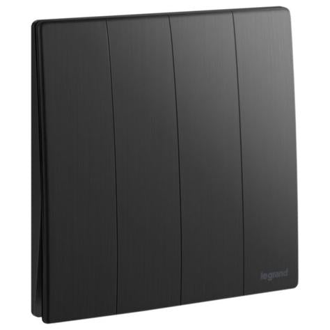 MALLIA SENSES - 4 GANG 2 WAY SWITCH 16AX - BRUSHED BLACK