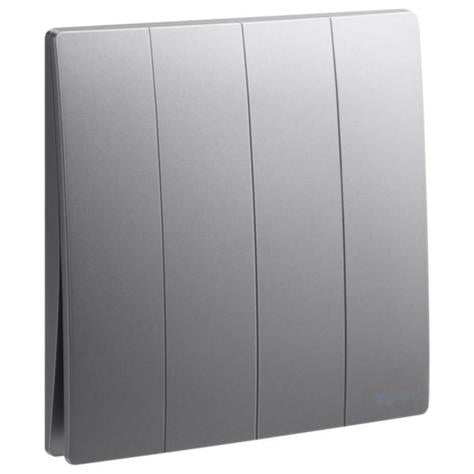 MALLIA SENSES - 4 GANG 2 WAY SWITCH 16AX - DARK SILVER