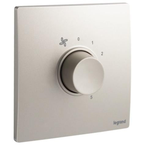 MALLIA SENSES - 1 GANG 100 WATTS - 5 SPEEDS FAN CONTROLLER - 230 VOLTS - CHAMPAGNE