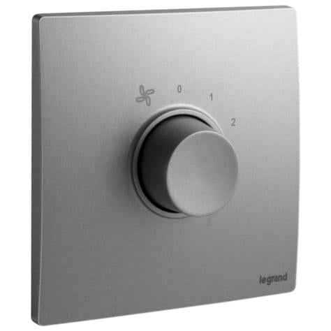 MALLIA SENSES - 1 GANG 100 WATTS - 5 SPEEDS FAN CONTROLLER - 230 VOLTS - DARK SILVER