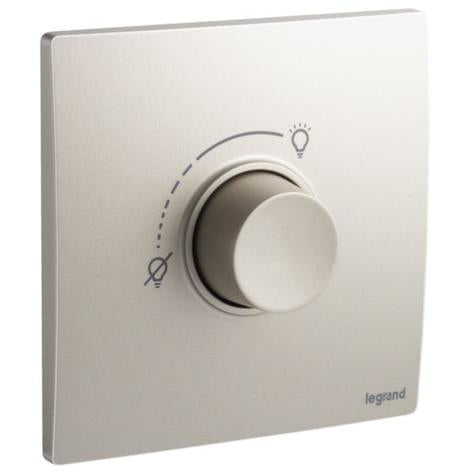 MALLIA SENSES - 1 GANG 5 TO 300 WATTS -INCANDESCENT OR 5 TO 75 WATTS LED DIMMER -100 - 230 VOLTS - 50/60 HZ - CHAMPAGNE