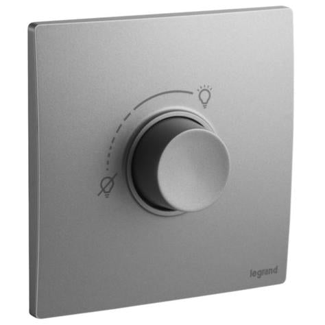 MALLIA SENSES - 1 GANG 5 TO 300 WATTS -INCANDESCENT OR 5 TO 75 WATTS LED DIMMER -100 - 230 VOLTS - 50/60 HZ - DARK SILVER