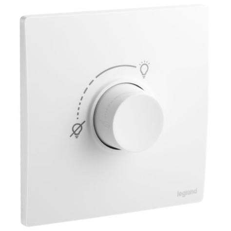 MALLIA SENSES - 1 GANG 5 TO 300 WATTS -INCANDESCENT OR 5 TO 75 WATTS LED DIMMER -100 - 230 VOLTS - 50/60 HZ - MATT WHITE