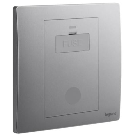 MALLIA SENSES - 1 GANG UNSWITCHED FUSED CONNECTION UNIT WITH CORD OUTLET - 13A - DARK SILVER