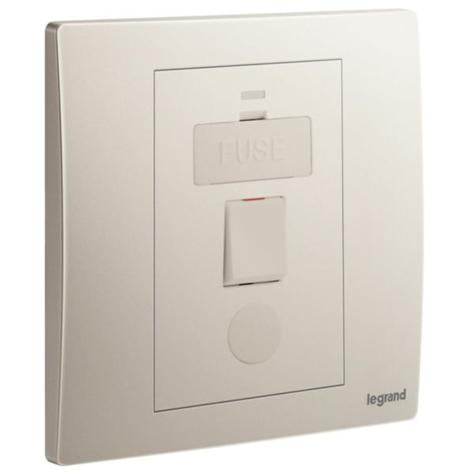 MALLIA SENSES - 1 GANG SWITCHED FUSED CONNECTION UNIT WITH CORD OUTLET - 13A - CHAMPAGNE