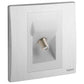 MALLIA SENSES - 1 GANG "F" TYPE TERMINAL TV SOCKET OUTLET - BRUSHED ALUMINIUM