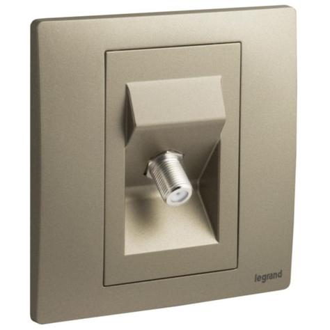 MALLIA SENSES - 1 GANG "F" TYPE TERMINAL TV SOCKET OUTLET - DARK BRONZE