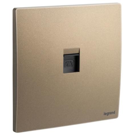 MALLIA SENSES - 1 GANG SINGLE RJ11 TELEPHONE SOCKET OUTLET - DARK BRONZE