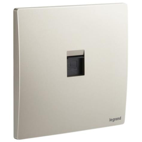 MALLIA SENSES - SINGLE RJ45 SOCKET OUTLET CATEGORY 6 UTP CHAMPAGNE