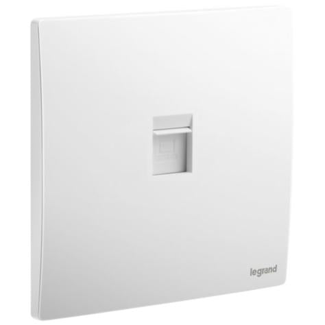 MALLIA SENSES - SINGLE RJ45 SOCKET OUTLET CATEGORY 6 UTP MATT WHITE
