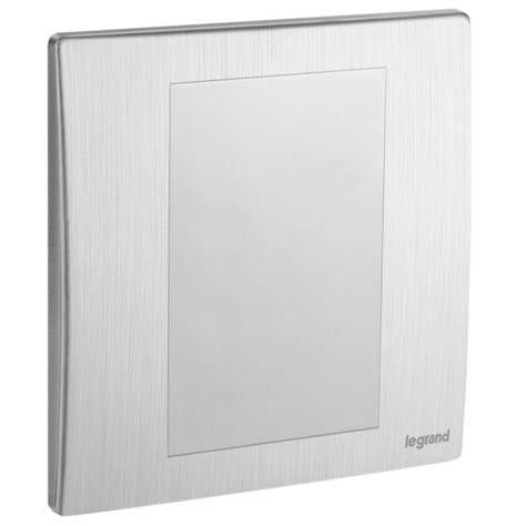 MALLIA SENSES - 1 GANG BLANKING PLATE - BRUSHED ALUMINIUM