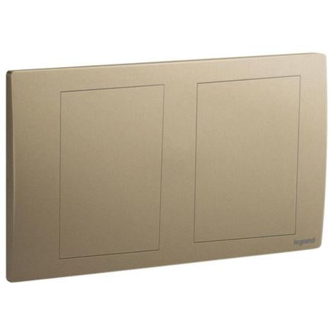 MALLIA SENSES - 2 GANG BLANKING PLATE - DARK BRONZE