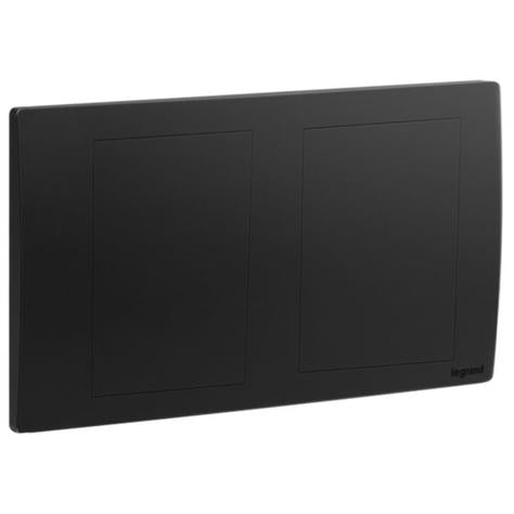 MALLIA SENSES - 2 GANG BLANKING PLATE - MATT BLACK