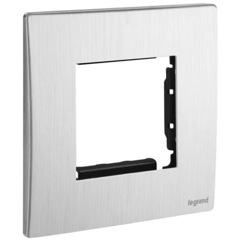 MALLIA SENSES - 1 GANG 2 MODULES ARTEOR MECHANISMS ADAPTER - BRUSHED ALUMINIUM