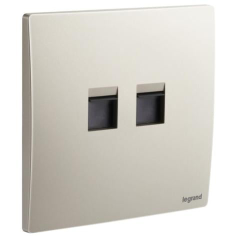 MALLIA SENSES - 2 GANG KEYSTONE ADAPTER - CHAMPAGNE
