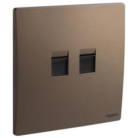MALLIA SENSES - 2 GANG KEYSTONE ADAPTER - DARK BRONZE