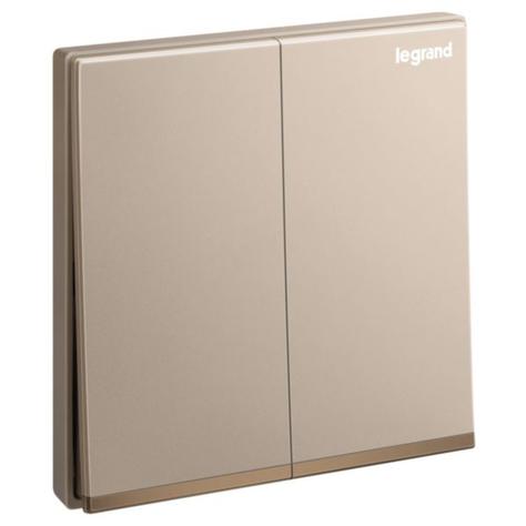 GALION - 2 GANGS 1 WAY SWITCH 16AX - ROSE GOLD