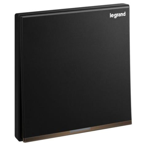 GALION - 1 GANG 1 WAY DOUBLE POLE SWITCH 20A WITH AMBER LED POWER INDICATOR AND EARTH TERMINAL - MATT BLACK