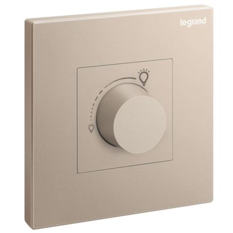 GALION - 1 GANG 5 TO 300 WATTS -INCANDESCENT OR 5 TO 75 WATTS LED ROTARY DIMMER -100-240 VOLTS - 50/60 HZ -ROSE GOLD