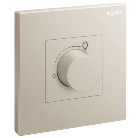 GALION - 1 GANG 5 TO 300 WATTS -INCANDESCENT OR 5 TO 75 WATTS LED ROTARY DIMMER -100-240 VOLTS - 50/60 HZ -CHAMPAGNE