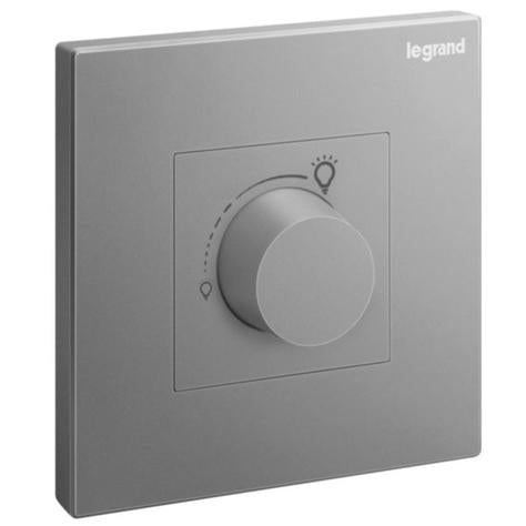 GALION - 1 GANG 5 TO 300 WATTS -INCANDESCENT OR 5 TO 75 WATTS LED ROTARY DIMMER -100-240 VOLTS - 50/60 HZ -DARK SILVER