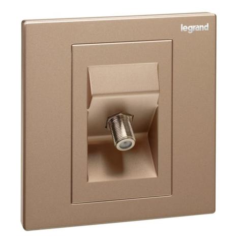 GALION - 1 GANG F-TYPE TV SOCKET OUTLET - ROSE GOLD