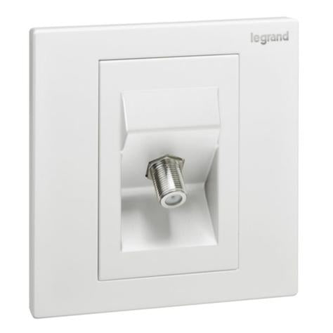 GALION - 1 GANG F-TYPE TV SOCKET OUTLET - WHITE