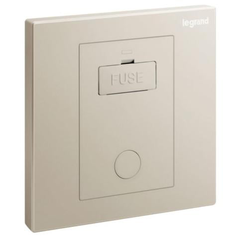 GALION - 1 GANG UNSWITCHED FUSED CONNECTION UNIT WITH CORD OUTLET - 13A - CHAMPAGNE