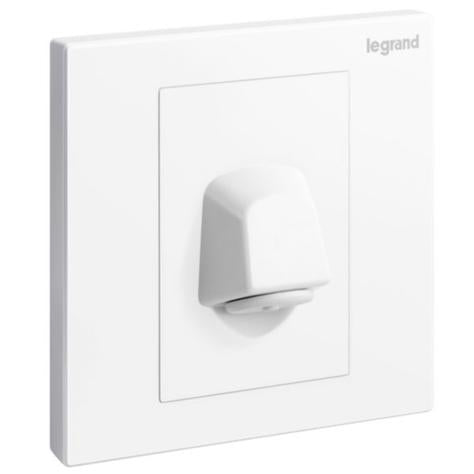 GALION - 1 GANG CABLE OUTLET - 20A - WHITE