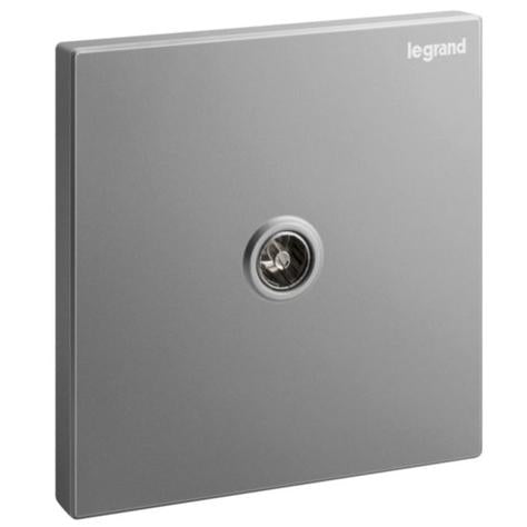 GALION - 1 GANG TV FEMALE TERMINAL SOCKET OUTLET - DARK SILVER