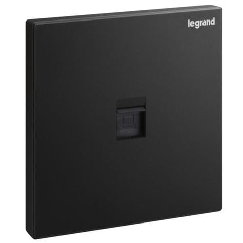 GALION - 1 GANG SINGLE RJ 45 CATEGORY 6 UTP SOCKET OUTLET - MATT BLACK