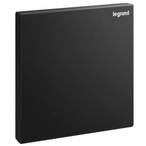 GALION - 1 GANG BLANKING PLATE - MATT BLACK