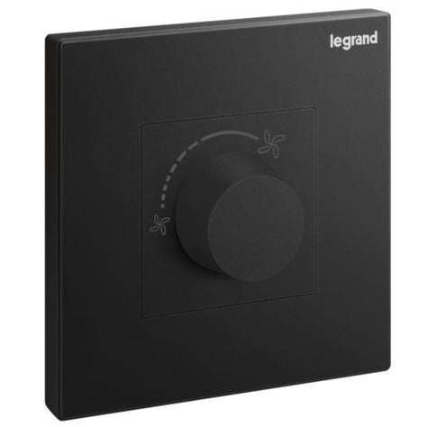 GALION - 1 GANG 400VA STEPLESS FAN CONTROLLER - 230 VOLTS -MATT BLACK