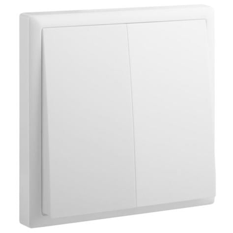 ELOE - 2 GANG 1WAY SWITCH - WHITE