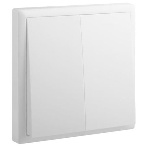 ELOE - 2 GANG PUSH BUTTON - WHITE