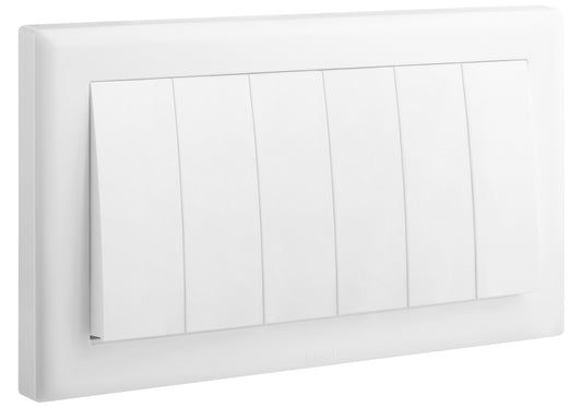 ELOE - 2X3 GANG 1WAY SWITCH - WHITE