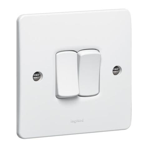 SYNERGY - SINGLE POLE SWITCH - 2 GANG - 1 WAY - 10 AX 250 V~ - WHITE