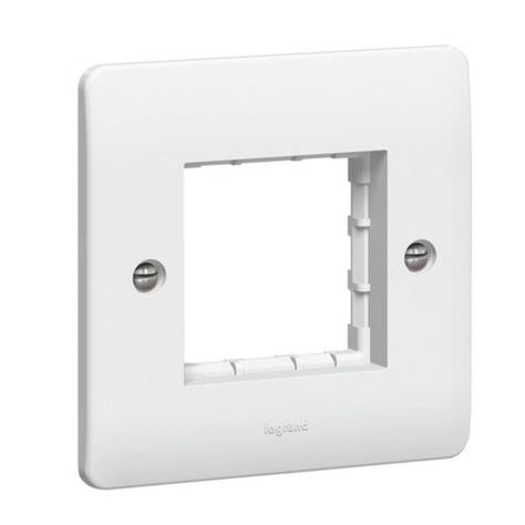 SYNERGY - CARRIER PLATE - FOR 2 MOSAIC MODULE - 1 GANG - WHITE