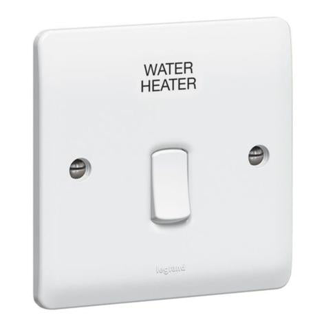 SYNERGY - DOUBLE POLE SWITCH - DOUBLE POLE ''WATER HEATER''+INDICATOR - 20 A 250 V~ - WHITE