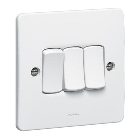 SYNERGY - SINGLE POLE SWITCH - 3 GANG - 1 WAY 20 AX 250 V~ - WHITE