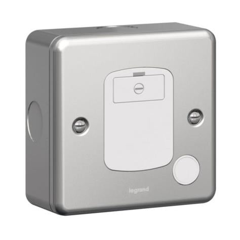 SYNERGY - FUSED CONNECTION UNIT - UNSWITCHED + CORD OUTLET - METALCLAD