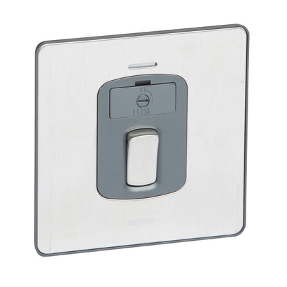 SYNERGY SLEEK - DOUBLE POLE SWITCHED FUSED CONNECTION UNIT + BLUE LED POWER INDICATOR