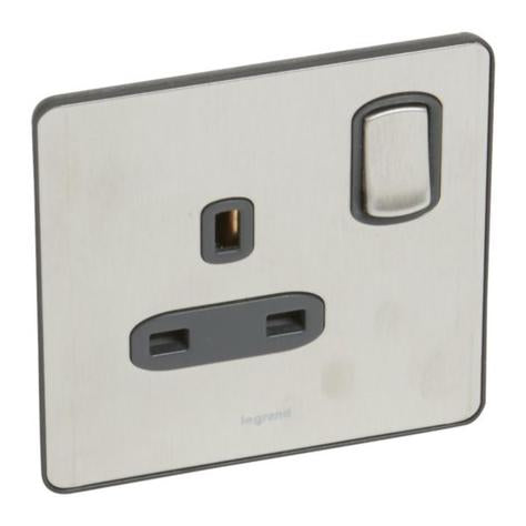 SYNERGY SLEEK - 1 GANG SWITCHED DOUBLE POLE BS SOCKET OUTLET 13A