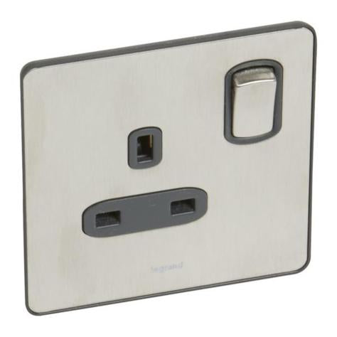 SYNERGY SLEEK - 1 GANG SWITCHED SINGLE POLE BS SOCKET OUTLET 13A